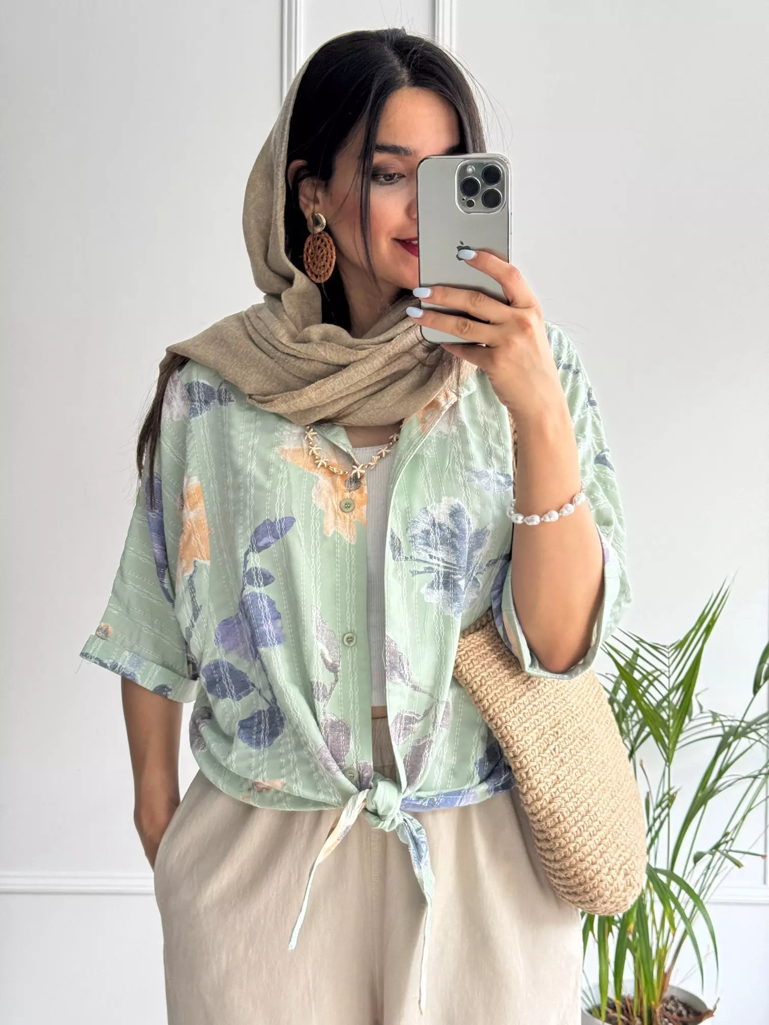 شومیز گره ای گندم